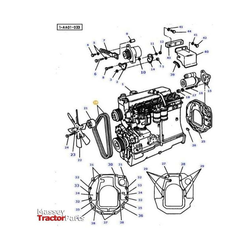 Massey Ferguson Fan Belt - 3381364M91 | OEM | Massey Ferguson parts | Drive Belts-Massey Ferguson-Axles & Power Train,Drive Belts,Drive Belts & Components,Engine & Filters,Farming Parts,Tractor Parts