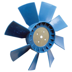 A blue plastic, seven-blade fan, perfect for a Fiat L95 and compatible with various Ford New Holland models, branded as Sparex and listed under part number S.60579.
