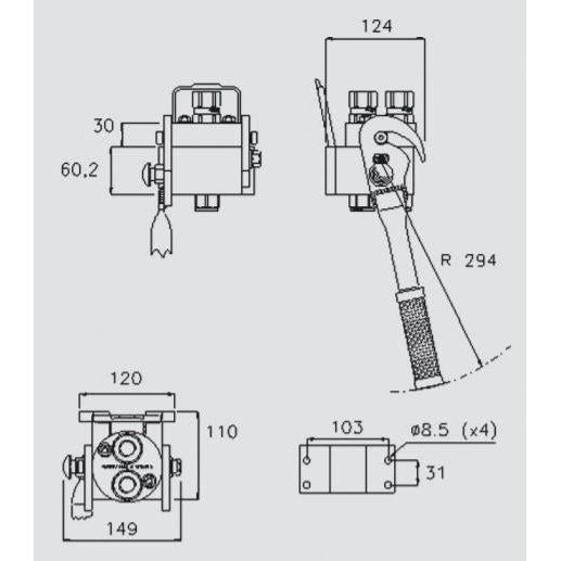 Faster Faster Multiport Coupling - 2 Ports 1/2" Body x 3/8" BSP Female Thread (Mobile Part) - S.112606 - Farming Parts