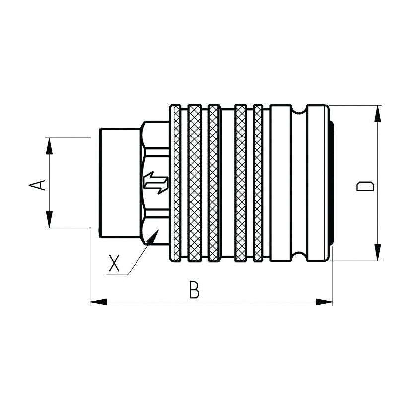 Faster Faster Quick Release Hydraulic Coupling Female 1/2" Body x 1/2" BSP Female Thread - S.112641 - Farming Parts