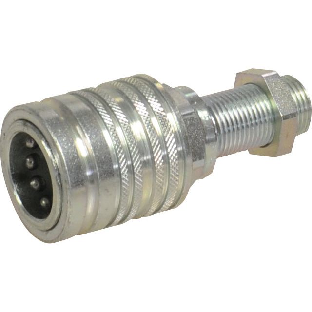 Faster Faster Quick Release Hydraulic Coupling Female 1/2" Body x M18 x 1.50 Metric Male Bulkhead - S.112665 - Farming Parts