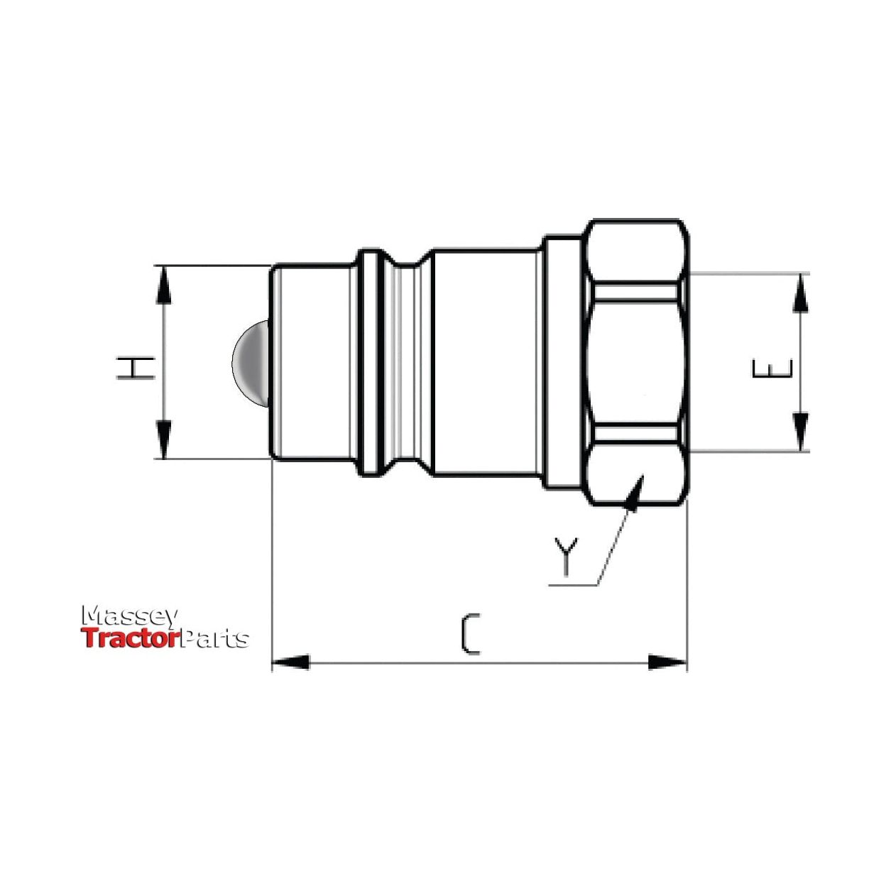 Faster Faster Quick Release Hydraulic Coupling Male 1/2" Body x 1/2" BSP Female Thread - S.112736 - Farming Parts