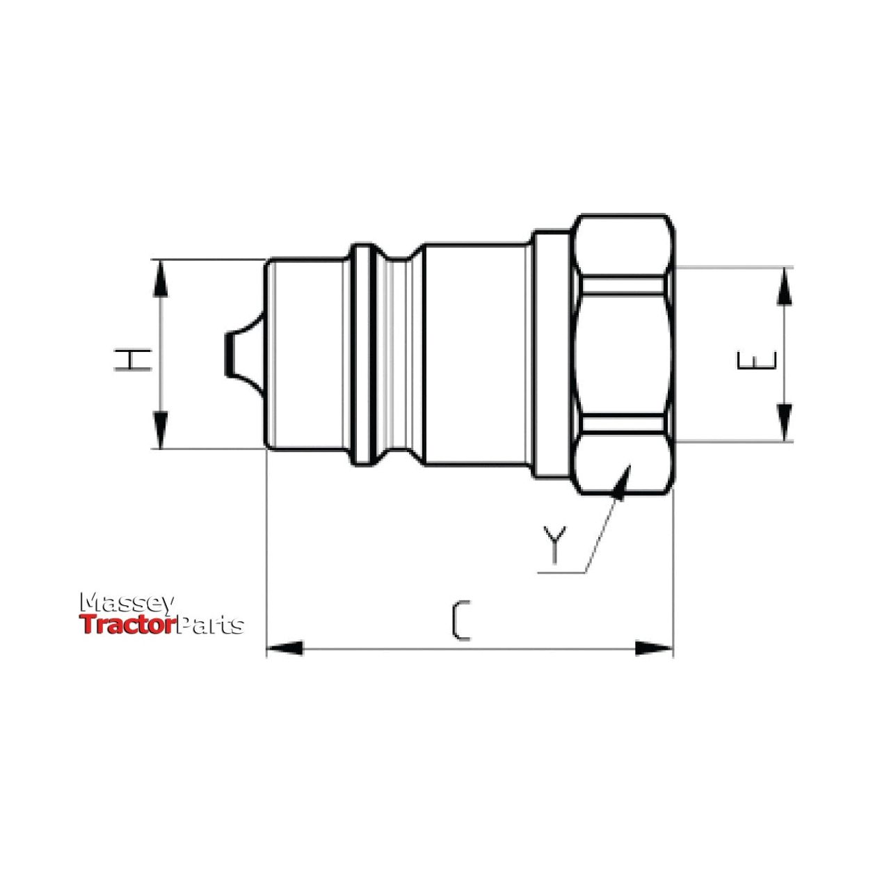 Faster Faster Quick Release Hydraulic Coupling Male 3/4" Body x 3/4" BSP Female Thread - S.112742 - Farming Parts