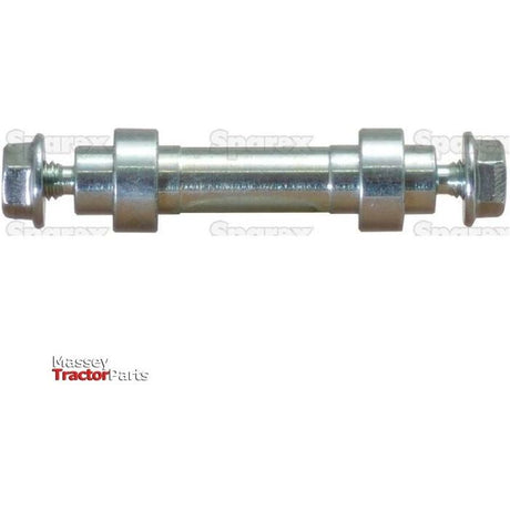 A metal rod with bolts and washers on both ends, labeled with Sparex at the bottom left corner, includes a Kit Multifaster - Locking Pin - PB06 (Sparex Part No. S.31026) for added security.