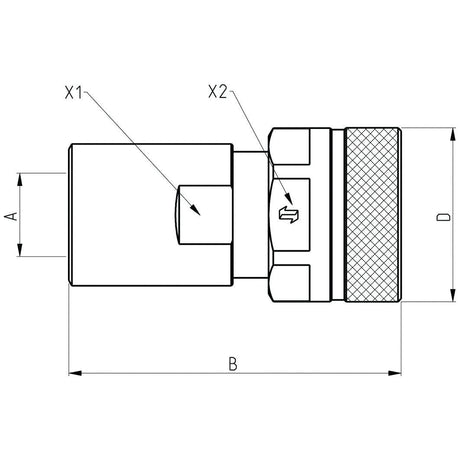 Poppet Valve Coupling Screw - Female - 3/8''BSP - VVS Series
 - S.112801 - Farming Parts