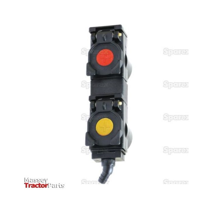 TARV Oil Collection System Double unit 82mm spacing with yellow and red visual indicators
 - S.112759 - Farming Parts