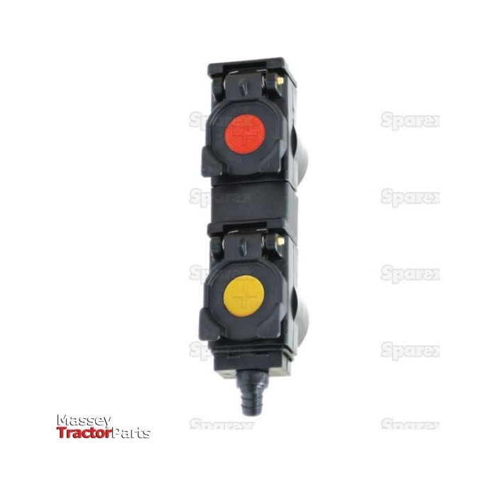 TARV Oil Collection System Double unit 82mm spacing with yellow and red visual indicators
 - S.112760 - Farming Parts