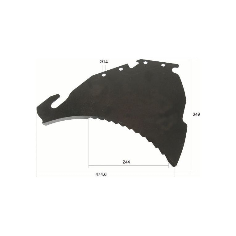 Feeder Wagon Blade 475mm x 350mm x 5mm
 - S.22877 - Massey Tractor Parts