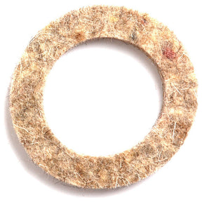 A close-up of the Sparex Felt Seal (Part No. S.12842), featuring a circular shape, beige color, textured surface, and a central hole, commonly used in Ford or New Holland machinery.