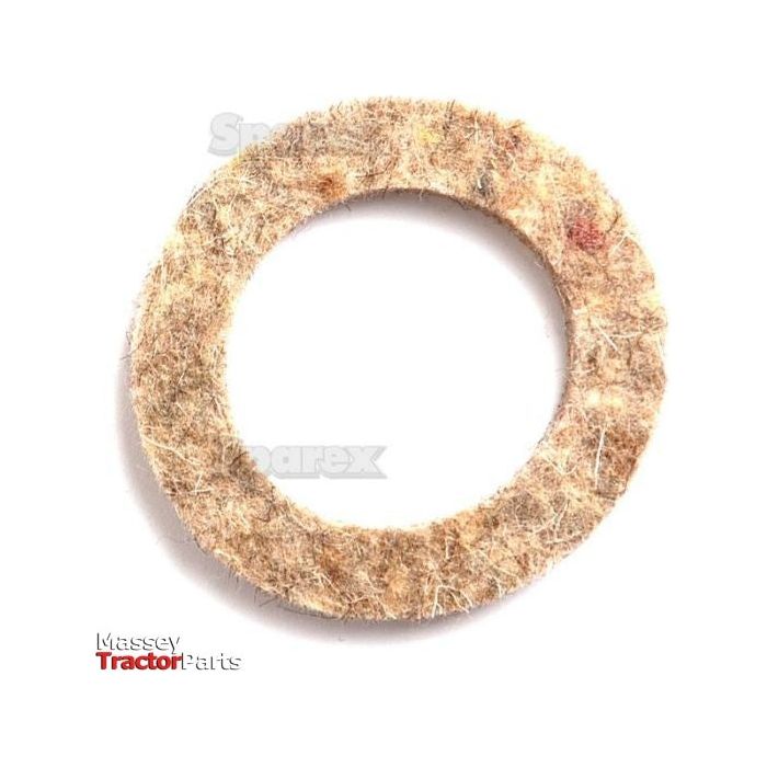 Close-up of a circular, beige-felt washer against a white background. The washer has a rough texture and some visible fibers, resembling a felt seal. "Sparex" text appears in red and gray in the bottom left corner, highlighting its compatibility with New Holland machinery.