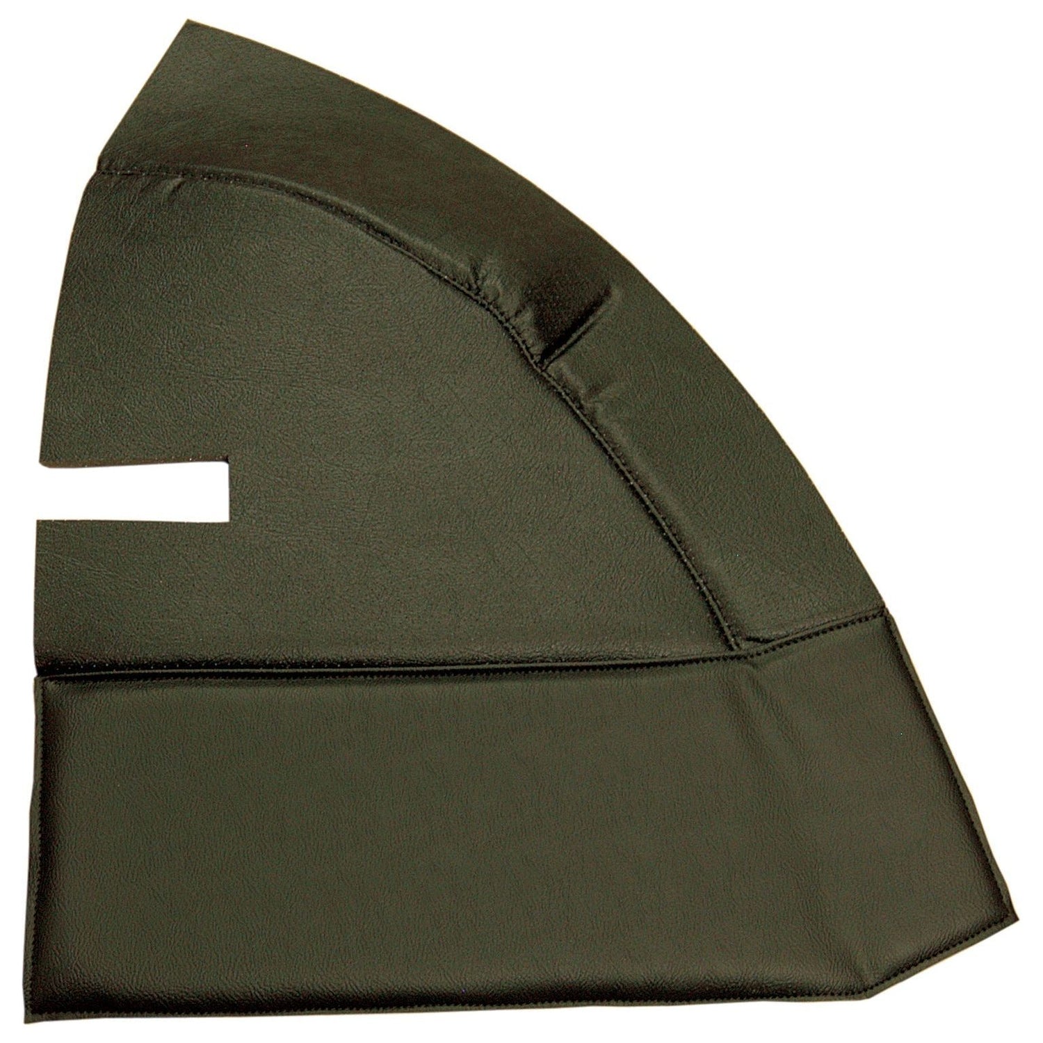 A Sparex Fender Pad Trim LH (Sparex Part No. S.101490) is a green padded headrest cover featuring a cutout section, compatible with Ford New Holland tractors.