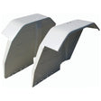 Two large, metal fender brackets from the Sparex Fender Set (RH & LH), painted in light gray, are positioned side by side against a white background. These high-quality components are compatible with Ford/New Holland models and can be identified with the Sparex part number S.67170.
