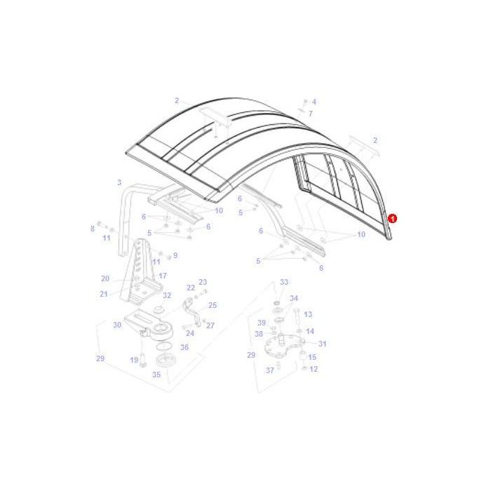 Fender Skin 550mm - 816700030020 - Massey Tractor Parts