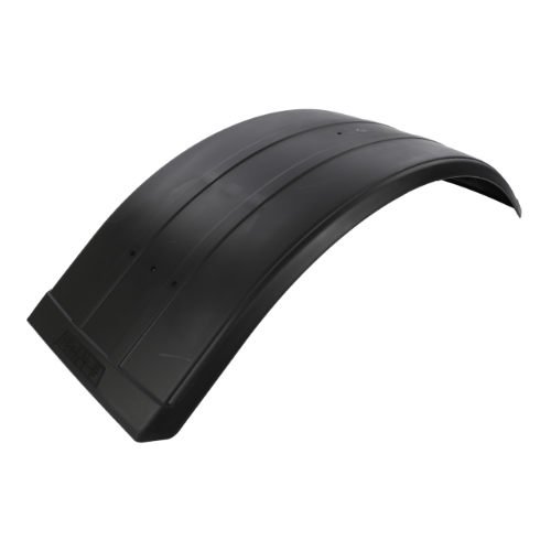The Fendt Fender Skin 550mm (product code 816700030020) by AGCO, crafted from black plastic, features a smooth, curved design with mounting holes for an optimal fit.