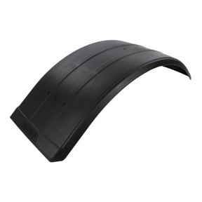 The Fendt Fender Skin 550mm (product code 816700030020) by AGCO, crafted from black plastic, features a smooth, curved design with mounting holes for an optimal fit.