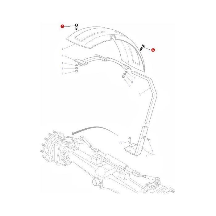 Fender Skin Bolt - 3009331X1 - Massey Tractor Parts