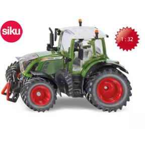 Image of a green and black AGCO Fendt 724 Vario toy tractor with red wheels, displayed on a white background. The SIKU logo is visible in the top left corner, along with a tag indicating the 1:32 scale model.