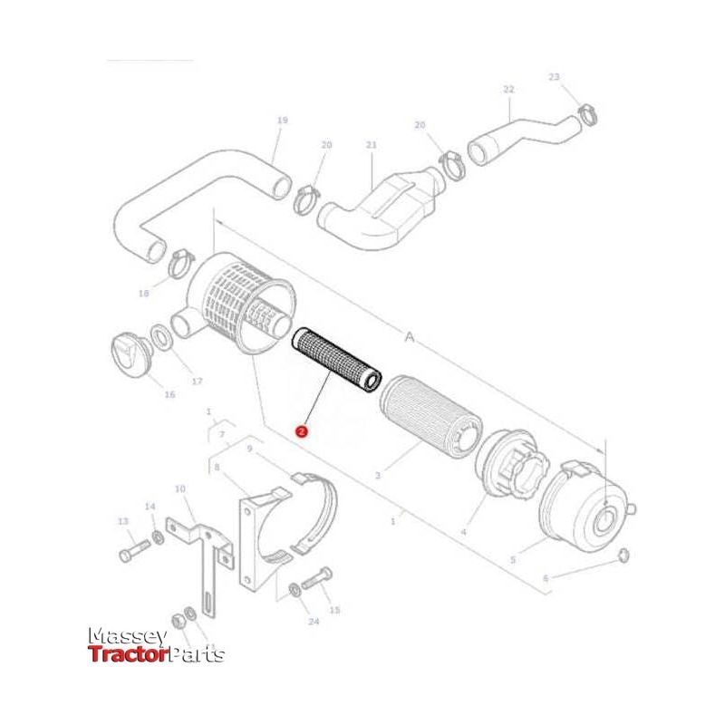 Massey Ferguson Filter Air Inner - 3901478M2 | OEM | Massey Ferguson parts | Engine Air-Massey Ferguson-Engine & Filters,Engine Air,Farming Parts,Filters,Tractor Parts