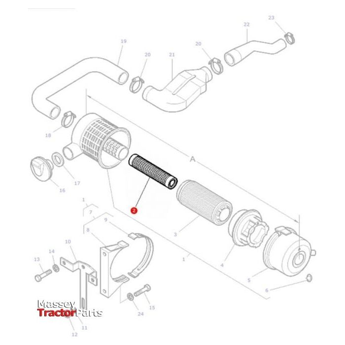 Filter Air Inner - 3901478M2 - Massey Tractor Parts