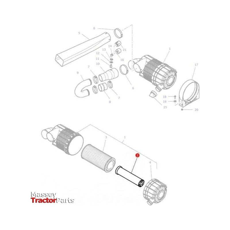 Massey Ferguson Filter Air Inner - 4270034M1 | OEM | Massey Ferguson parts | Engine Air-Massey Ferguson-Engine & Filters,Engine Air,Farming Parts,Filters,Tractor Parts