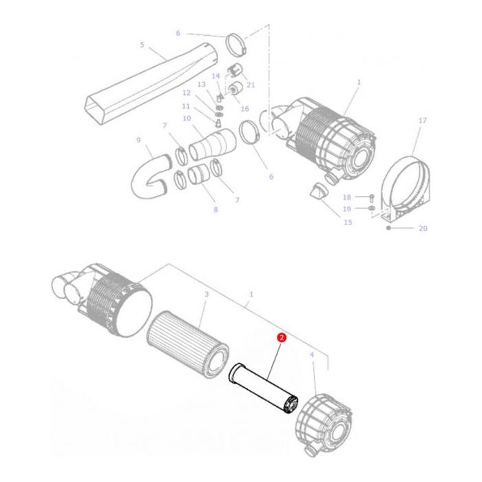 Filter Air Inner - 4270034M1 - Massey Tractor Parts