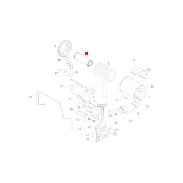 Filter Air Inner - H716200090110 - Massey Tractor Parts