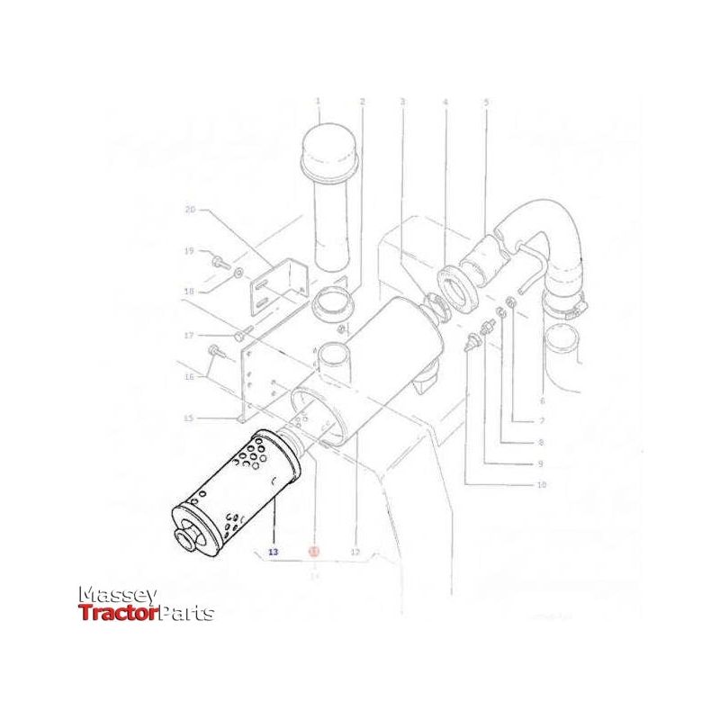 Massey Ferguson Filter Air Outer - 1678294M1 | OEM | Massey Ferguson parts | Engine Air-Massey Ferguson-Engine & Filters,Engine Air,Farming Parts,Filters,Tractor Parts