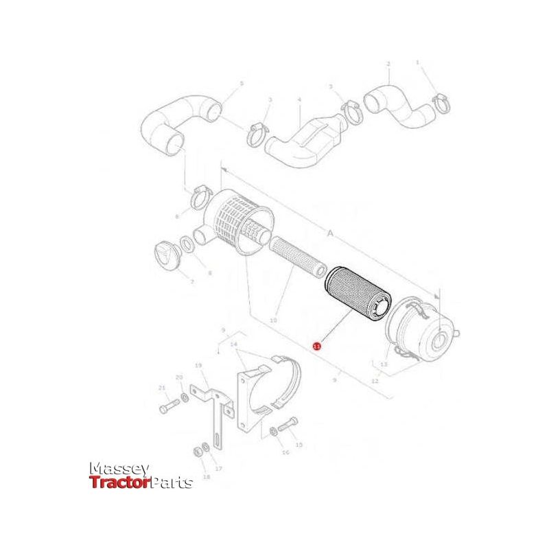 Massey Ferguson Filter Air Outer - 3901464M2 | OEM | Massey Ferguson parts | Engine Air-Massey Ferguson-Engine & Filters,Engine Air,Farming Parts,Filters,Tractor Parts