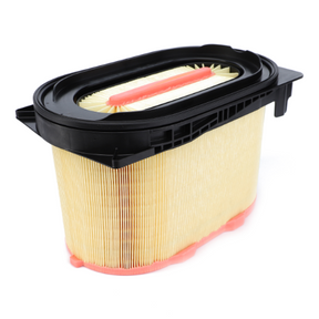 Shown is the AGCO Fendt - Filter Cartridge - H737200092100, a rectangular air filter with a black plastic frame and light yellow pleated material, designed to enhance filtration efficiency for Fendt Models 714 Vario SCR.