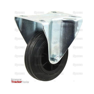 Fixed Rubber Castor Wheel - Capacity: 75kgs, Wheel⌀: 100mm
 - S.52597 - Farming Parts