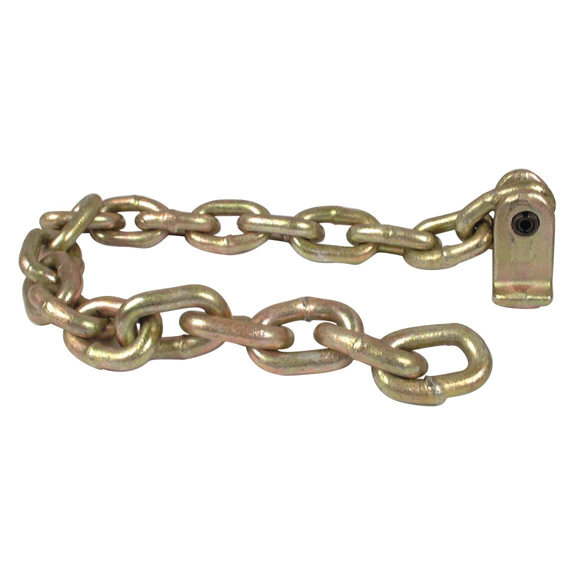 The Sparex Flail Chain Assembly 3/8'' x 19 Link Replacement for Howard (Part No. S.78856) is displayed against a white background, featuring interlocking links and a single lock attached at one end.