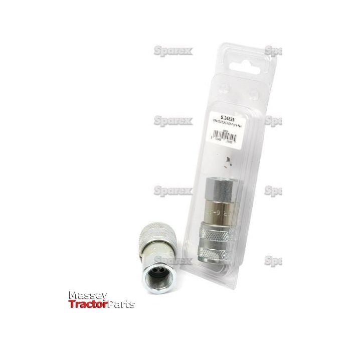 Flat Faced Coupling Female 3/8" Body x 1/2" BSP Female Thread (Agripak 1pc.) - S.24829 - Farming Parts