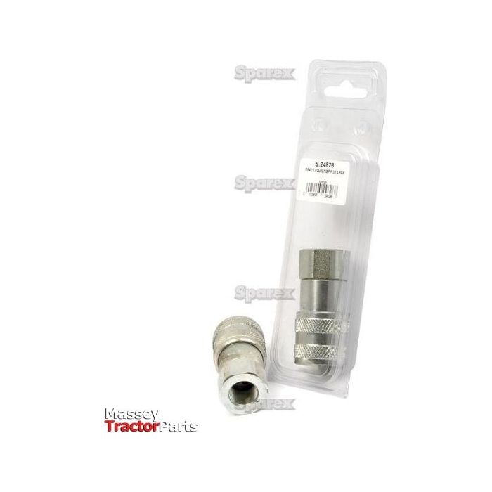 Flat Faced Coupling Female 3/8" Body x 3/8" BSP Female Thread (Agripak 1pc.) - S.24828 - Farming Parts