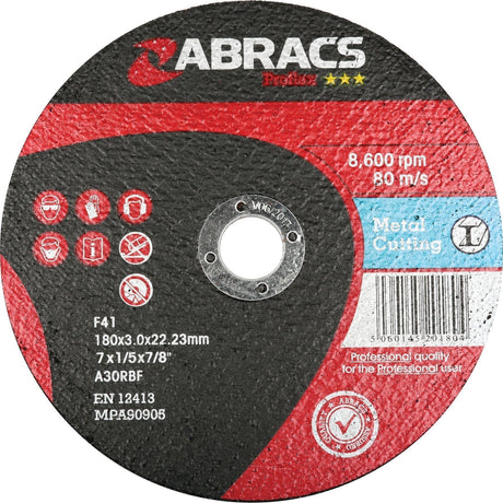 Flat Metal Cutting Disc &Oslash;178 x 3 x 22.23mm A30RBF
 - S.11751 - Farming Parts