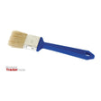 A 40mm flat paintbrush labeled as "Flat Paintbrush - Economy" (Sparex Part No.S.54166) featuring a blue plastic handle and natural bristles, displayed against a white background. The "Massey Tractor Parts" logo in the lower left corner emphasizes quality and affordability.