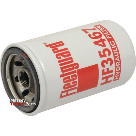 A white Hydraulic Filter - Spin On - HF35467 by Sparex, featuring red text and a metallic top, displayed on a plain background, mirrors the quality you'd expect from a Donaldson P550486.