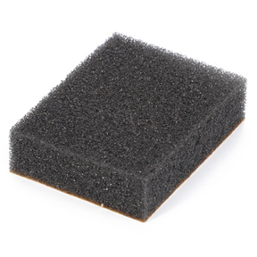 A black rectangular foam pad, the Massey Ferguson - Foam Pad - 4285695M1 by AGCO, is shown against a plain white background.