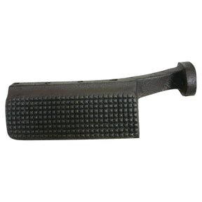 A black, textured, rectangular Foot Rest - RH (Sparex Part No. S.44002) with a handle, possibly designed for a Massey Ferguson tractor, displayed against a white background.