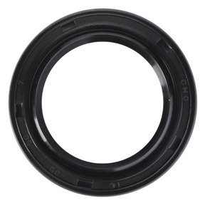 Image of a black rubber seal ring with engraved markings around the outer edge, suitable for 100 Series Massey Ferguson tractor parts, specifically identified as the Massey Ferguson - Front Axle Seal - 392108X1 by AGCO.