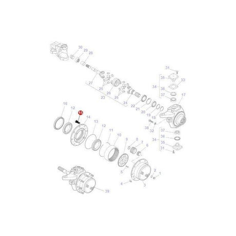 Front Wheel Stud - F411301021290 - Massey Tractor Parts