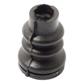 The Fuel Button Cover (Sparex Part No. S.65290) from Sparex is a black, cylindrical, ribbed rubber boot with a vertical split running through the middle, designed specifically for Ford / New Holland vehicles.