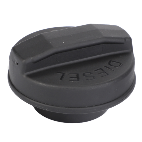 AGCO's Fendt fuel cap (G411201060110) is black with a rectangular grip and has the word "DIESEL" embossed on the top, compatible with Fendt Vario models.