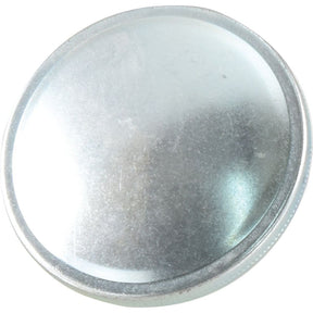 A circular, silver-colored metallic object with a smooth, reflective surface, resembling the Sparex Fuel Cap (Part No. S.144891).