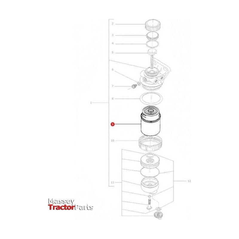 Massey Ferguson Fuel Filter - 3780299M1 | OEM | Massey Ferguson parts | Fuel-Massey Ferguson-Engine & Filters,Farming Parts,Filters,Fuel,Tractor Parts