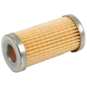 A Sparex Fuel Filter - Element (Part No.S.61775) is a cylindrical, pleated paper filter with metal end caps, designed to be compatible with various Sparex tractor models.