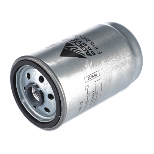 The AGCO Fendt Fuel Filter (part number F816200060020) is a silver cylindrical automotive oil filter featuring a fuel-filter-water-separator.