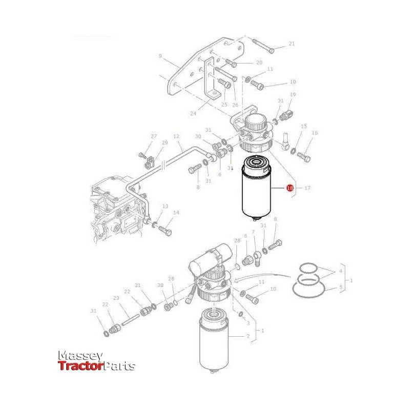 Massey Ferguson Fuel Filter - V836862602 | OEM | Massey Ferguson parts | Fuel-Massey Ferguson-Engine & Filters,Farming Parts,Filters,Fuel,Tractor Parts