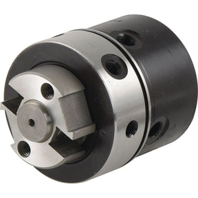 The Fuel Injection Pump Head and Rotor Kit (Sparex Part No. S.44019) by Sparex features a cylindrical metallic body with multiple cutaways and several threaded holes, making it suitable for use in industrial machinery such as Massey Ferguson equipment.