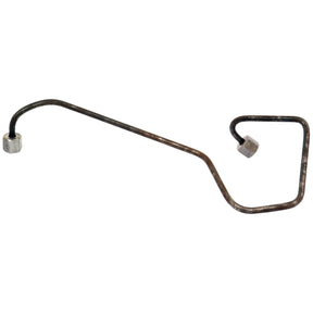 A bent metal tube with connectors on both ends, part of a fluid or gas transportation system, commonly found in Ford/New Holland tractor parts, is the Fuel Injector Pipe - CAV Rotary Pump (Sparex Part No. S.65999) from Sparex.