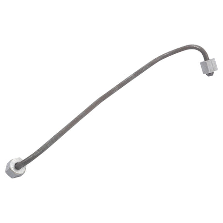 Introducing the Sparex Fuel Injector Pipe (Part No. S.41511), a high-quality curved metal rod with nuts on both ends, specifically designed for compatibility with Massey Ferguson and Perkins machinery.
